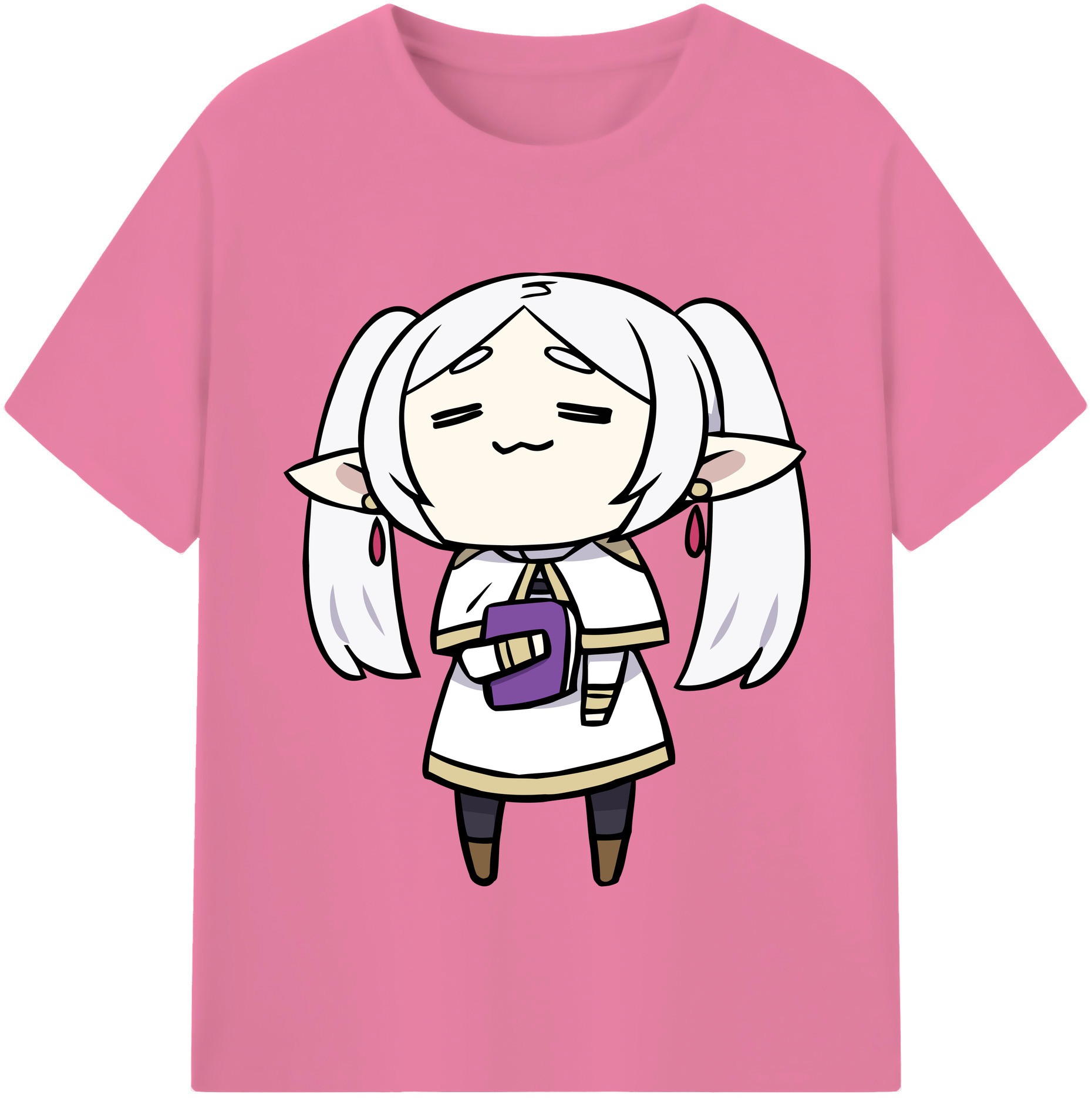 （画像用） 葬送のフリーレン Frieren 綿100％半袖Tシャツ（フロントプリント）